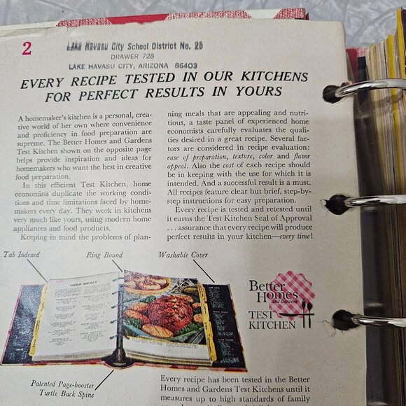 Better Homes New Cookbook 1978 hardcover ephemera paper 5 ring binder good cond. - Picture 7 of 11